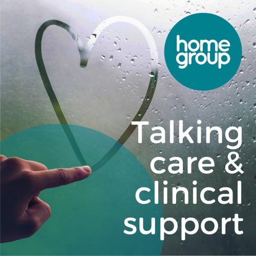 Podcast cover art for: Talking Care & Clinical Support from Home Group